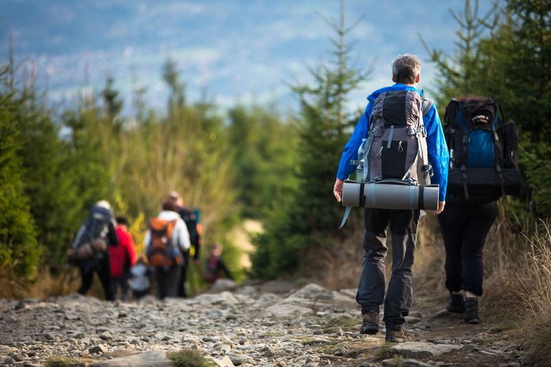 people hiking