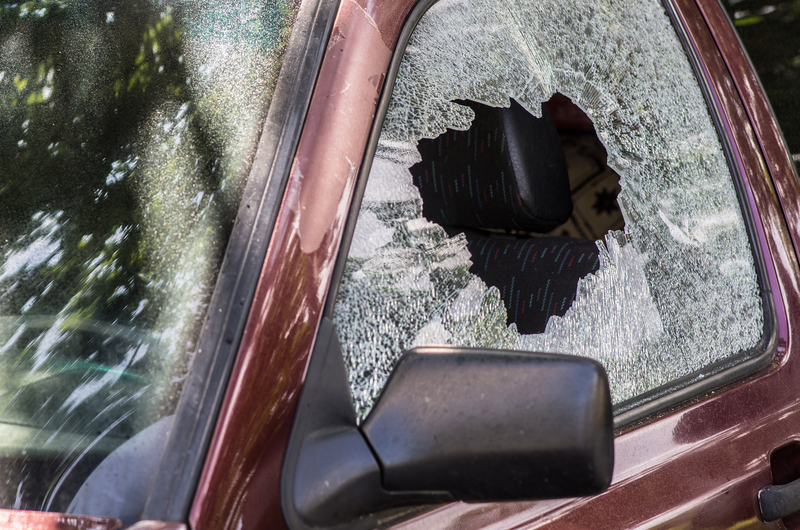 broken car window