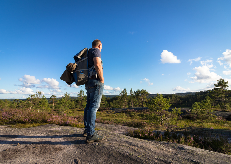 man in wilderness