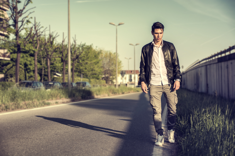 man walking on emptry street