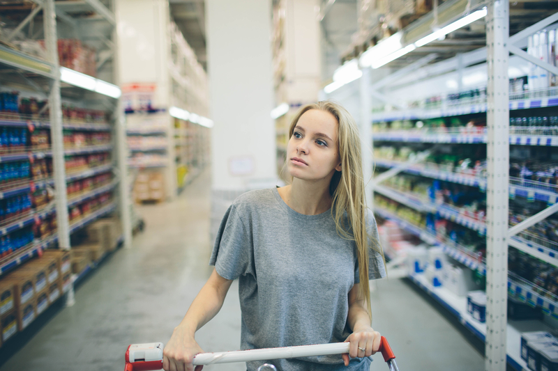 shopping at a market