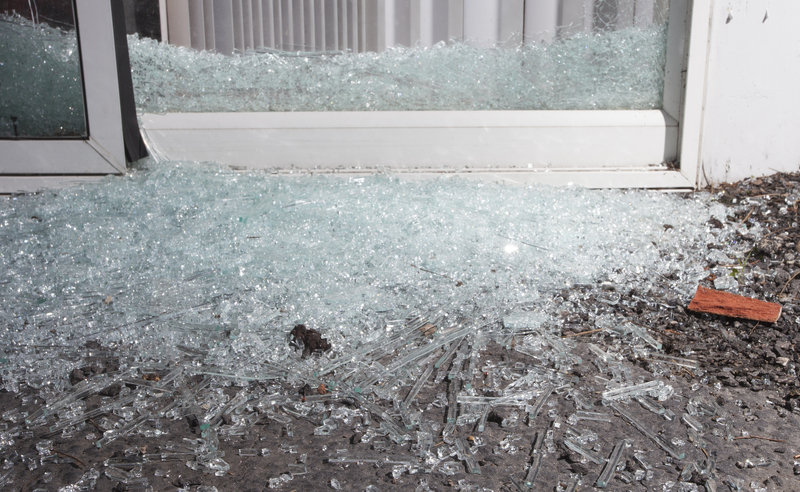 door broken glass home security