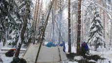 winter survival shelter teepee