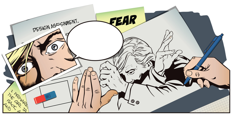 afraid man comic